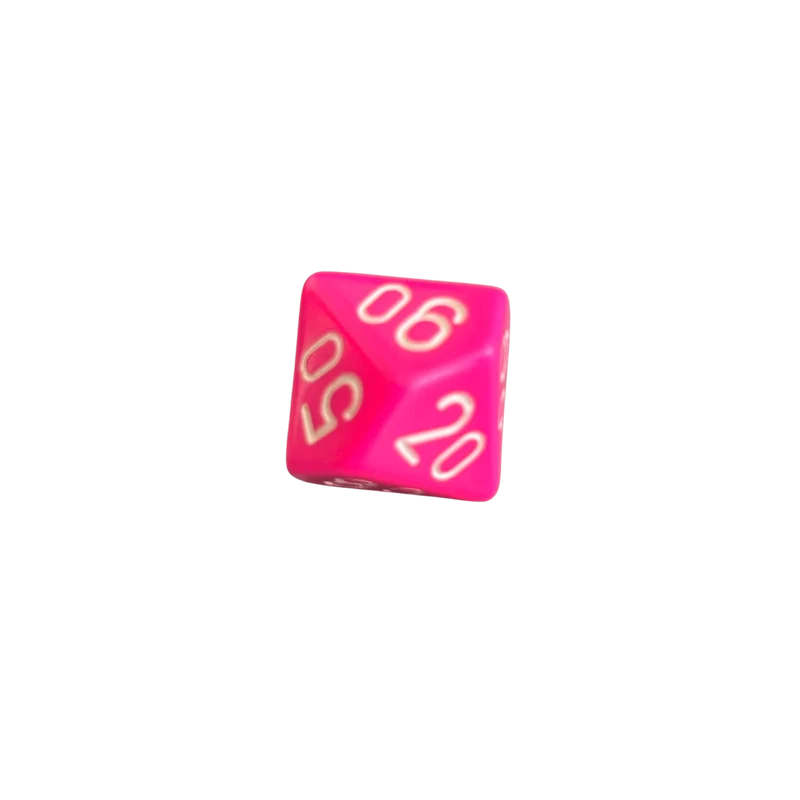 Chessex Opaque pink/white W10-0