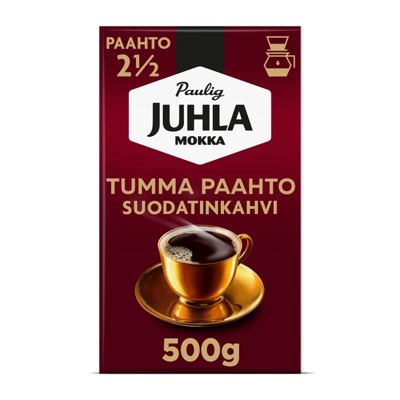 Paulig Juhla Mokka Tumma Paahto kahvi suodatinjauhatus 500g