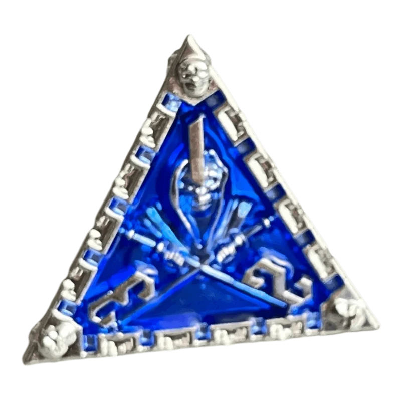Grim Reaper Metallwürfel (silber/blau) W4