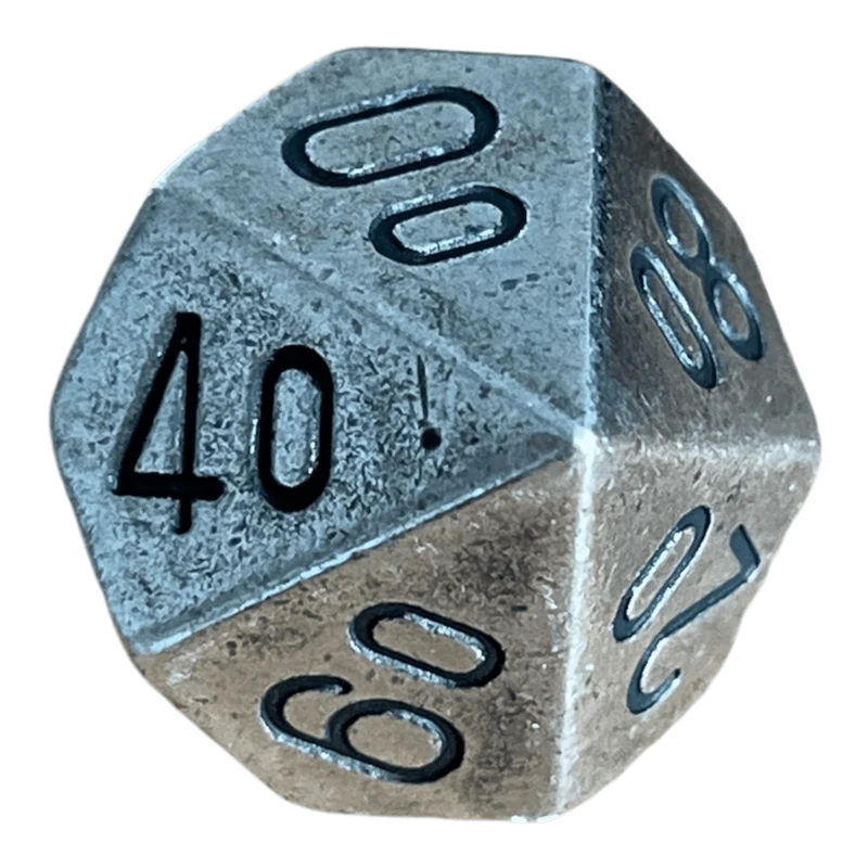 Chessex Solid Metal Silver Color W10-0