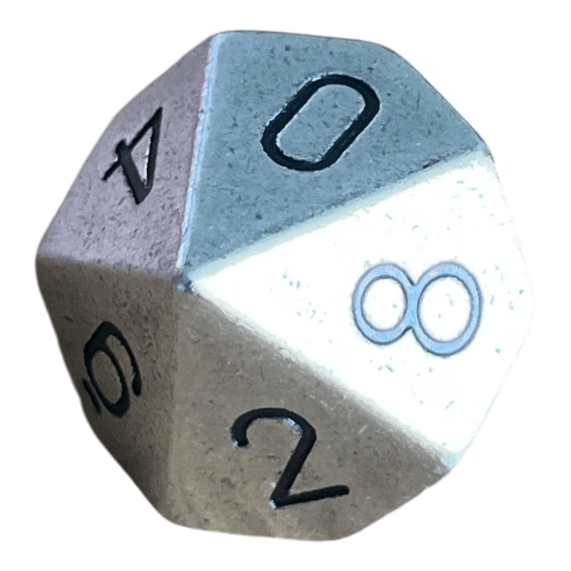 Chessex Solid Metal Silver Color W10