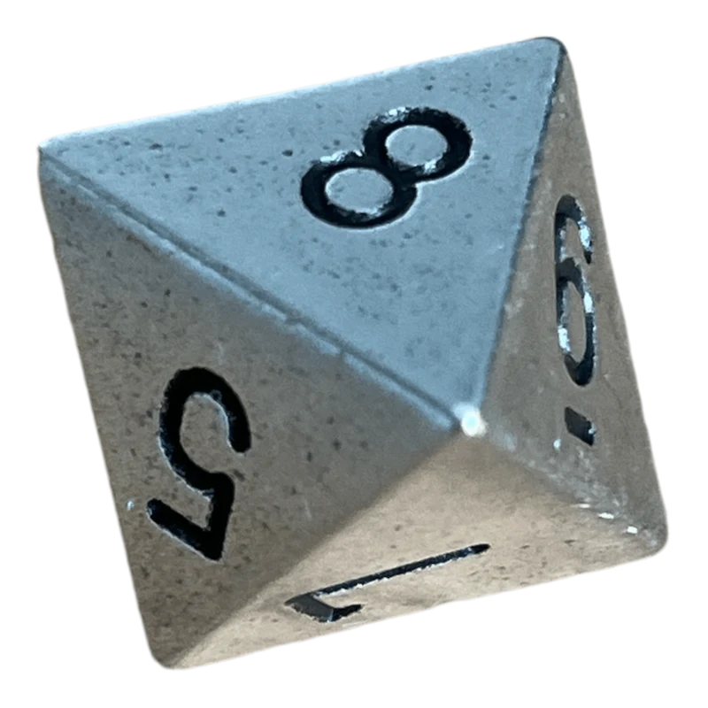 Chessex Solid Metal Silver Color W8