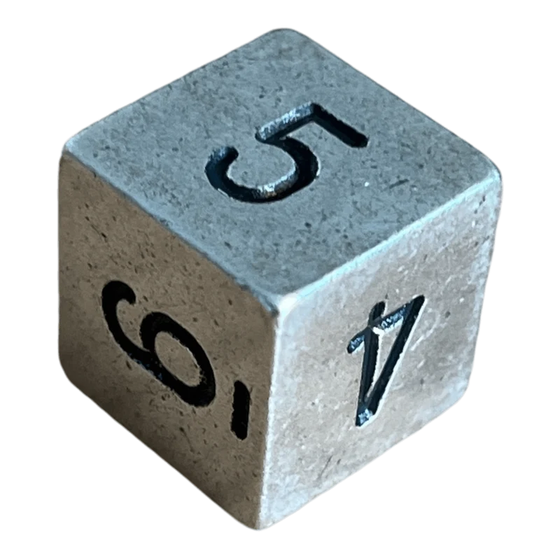 Chessex Solid Metal Silver Color W6