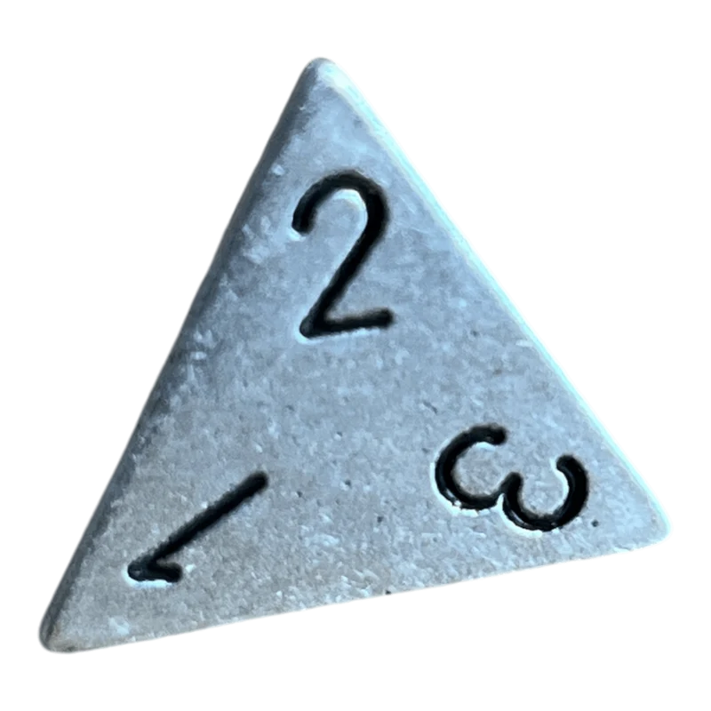 Chessex Solid Metal Silver Color W4