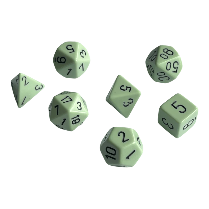 Chessex Opaque Pastel Green/Black Set