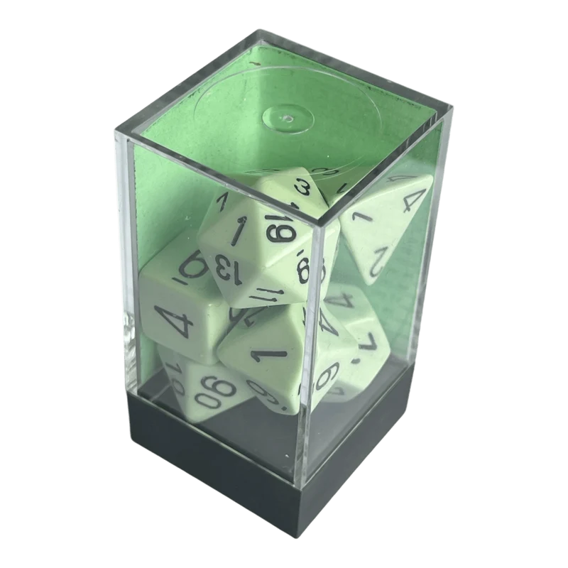 Chessex Opaque Pastel Green/Black Set