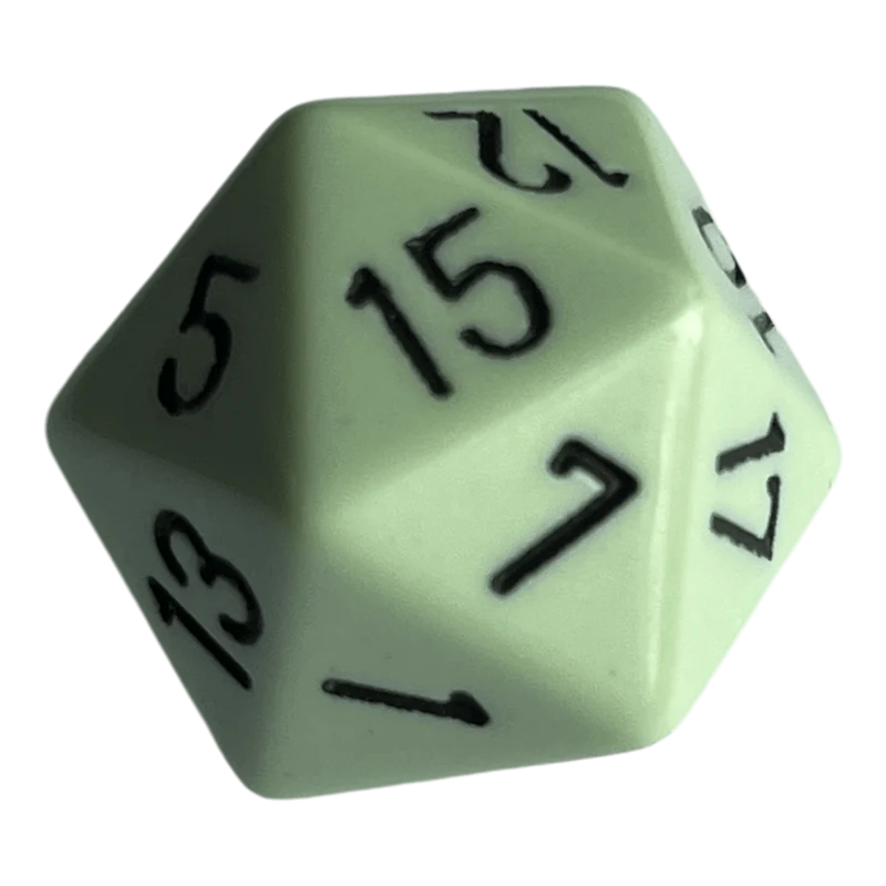 Chessex Opaque Pastel Green/Black W20