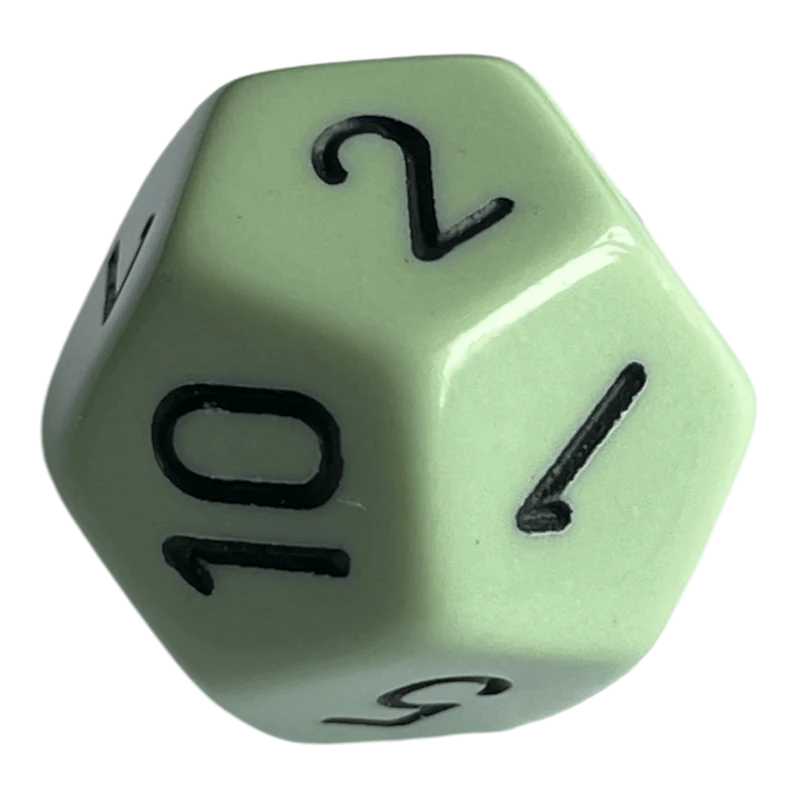 Chessex Opaque Pastel Green/Black W12