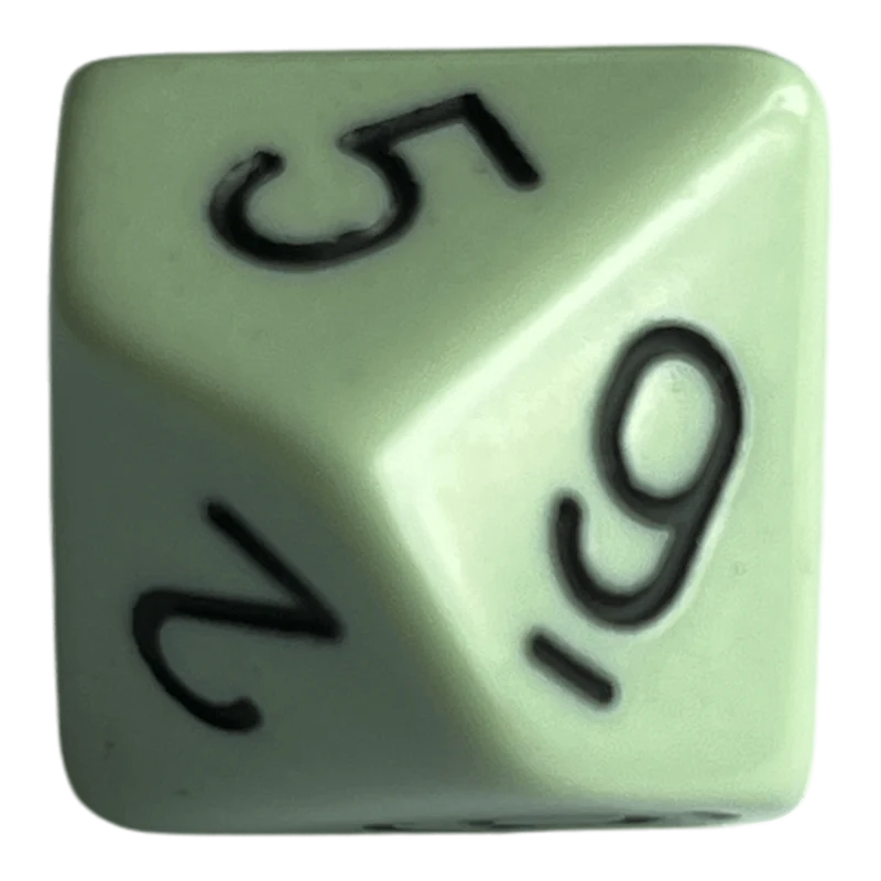 Chessex Opaque Pastel Green/Black W10