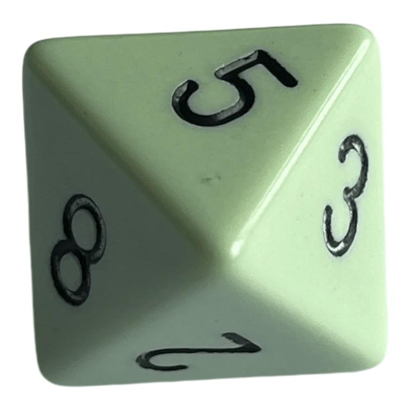 Chessex Opaque Pastel Green/Black W8