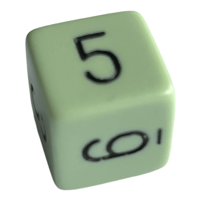 Chessex Opaque Pastel Green/Black W6