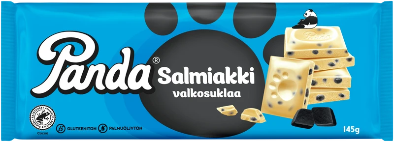 Panda salmiakki valkosuklaalevy 145g