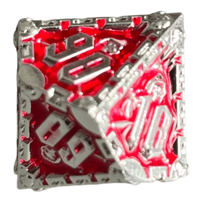 Grim Reaper Metallwürfel (silber/rot) W10-0