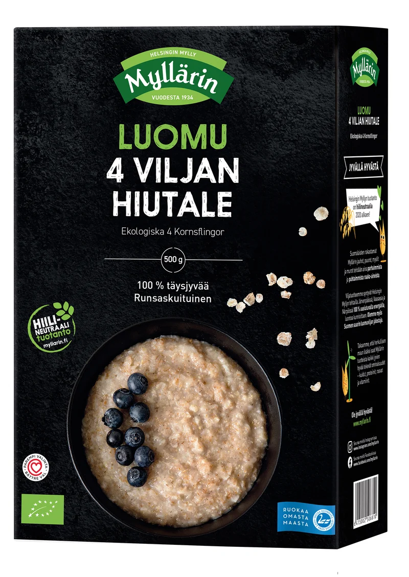 Myllärin Luomu 4 viljan hiutale 500 g