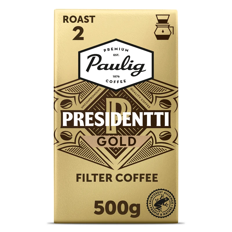 Paulig Presidentti Gold kahvi suodatinjauhatus 500g