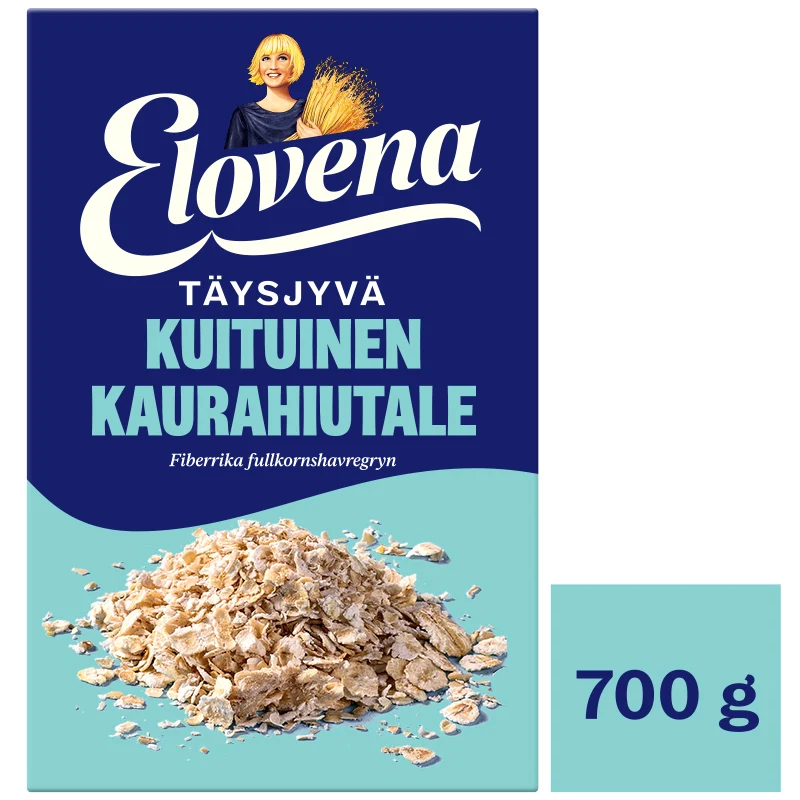 Elovena 700g täysjyväkaurahiutaleita ja kauraleseitä