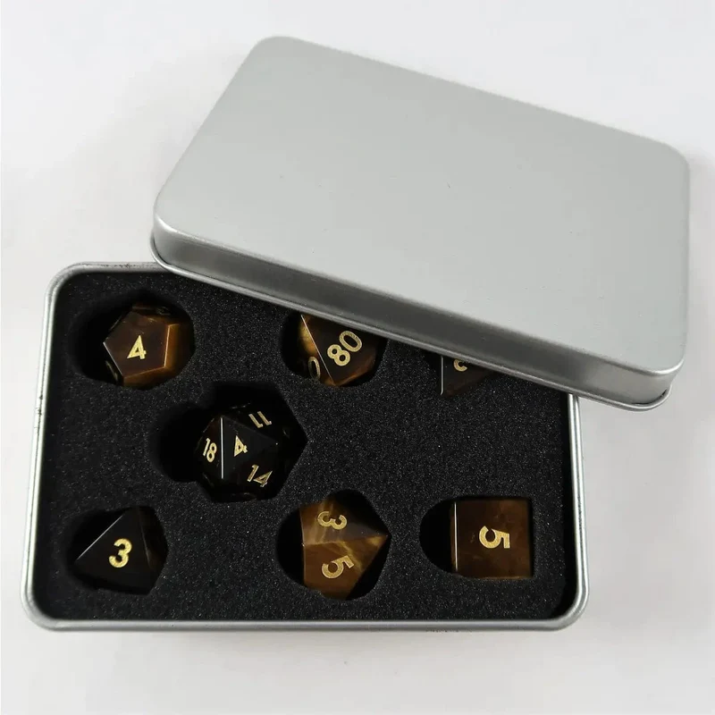 Yellow Tigereye Set mit Metallbox