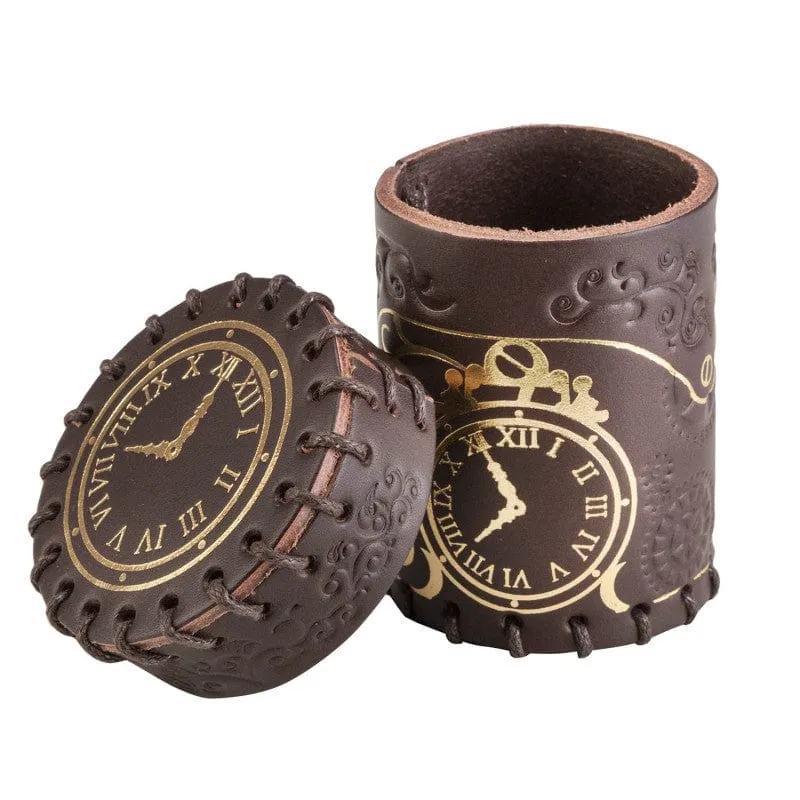 Würfel Becher Steampunk braun/gold