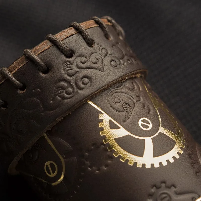 Würfel Becher Steampunk braun/gold