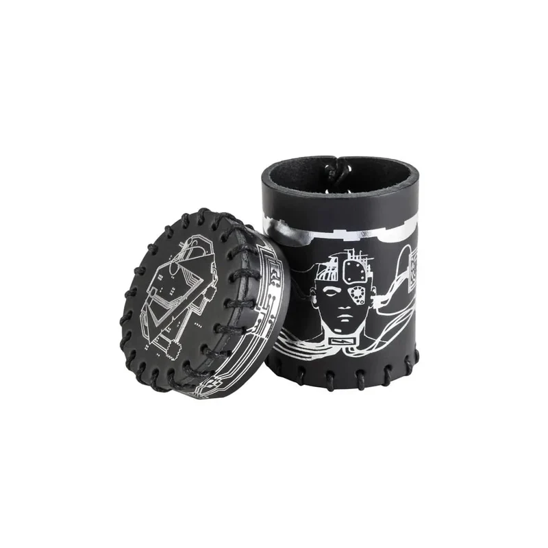 Würfel Becher Cyberpunk schwarz