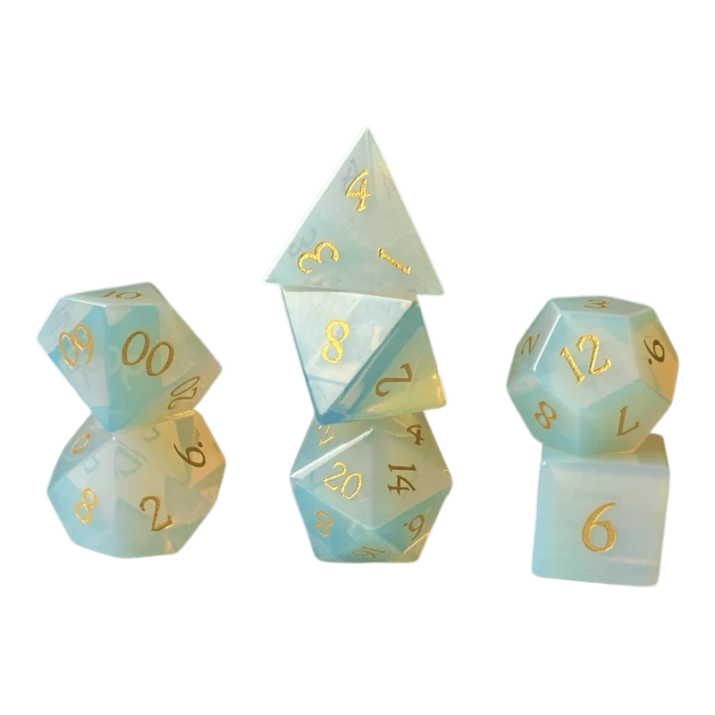 Opalite Glaswürfel Set