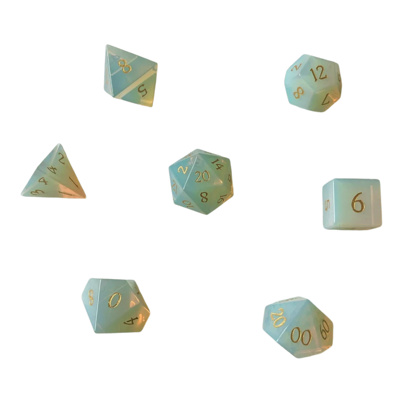 Opalite Glaswürfel Set
