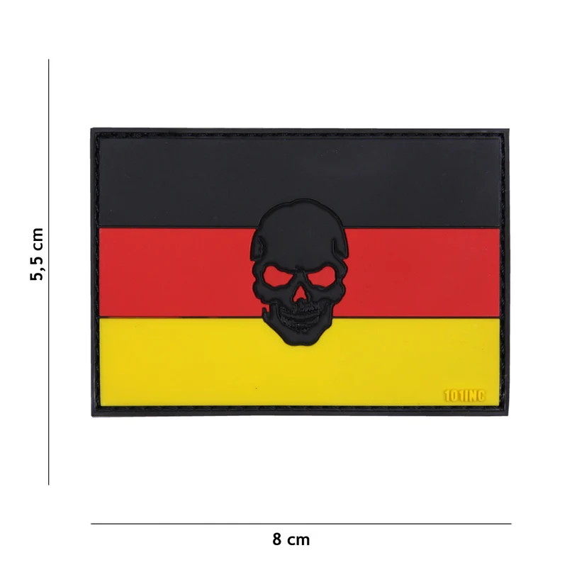 3D PVC Flagge Deutschland Skull Patch