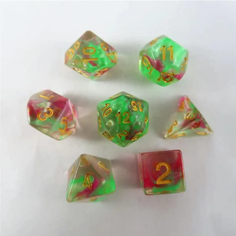 Swirl Dice green-pink Set