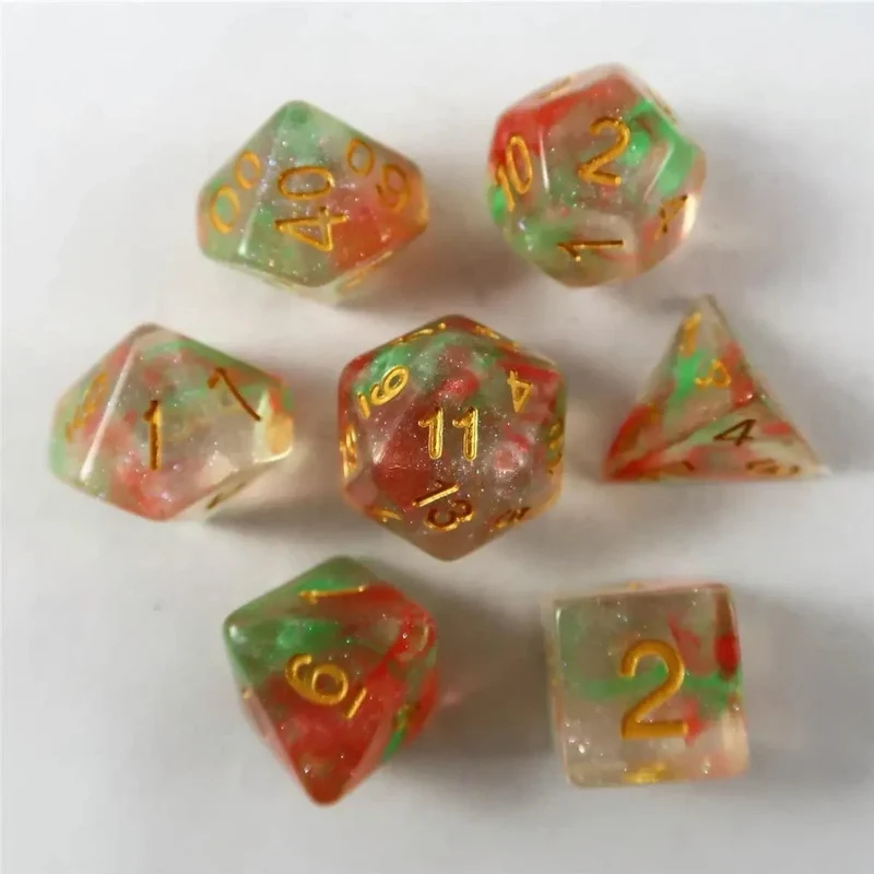 Shimmer Dice red-green Set