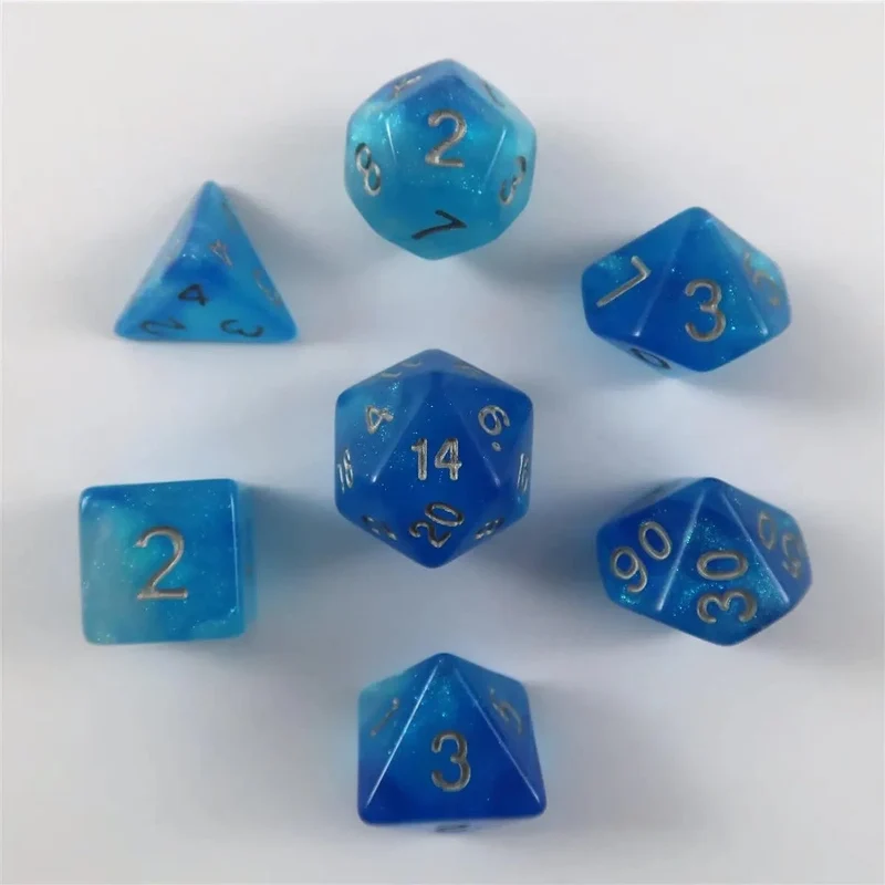 Shimmer Dice blue Set