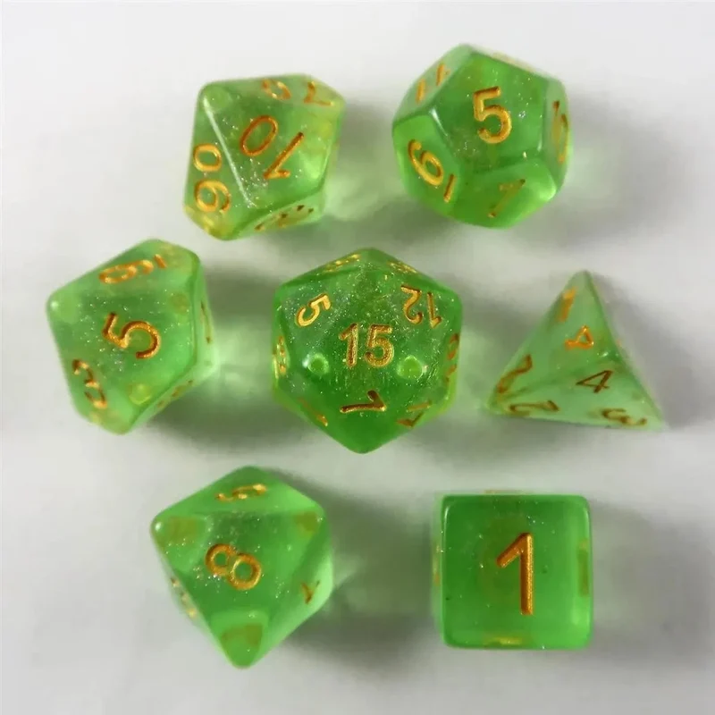 Shimmer Dice green Set