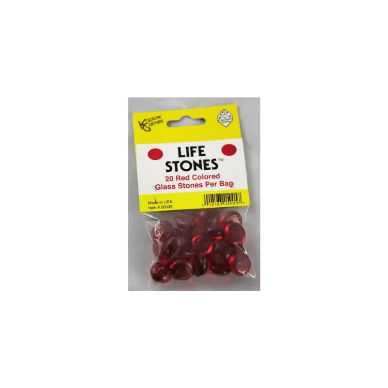 Glasspielsteine rot
