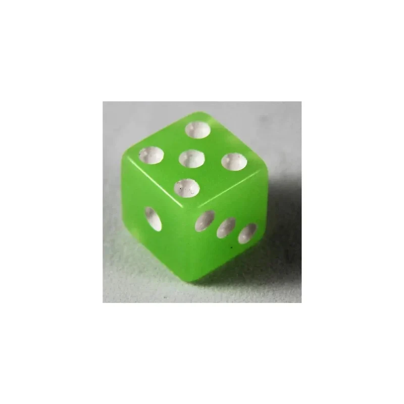 Fluoreszierender Würfel Limette W6