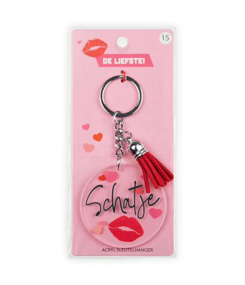 Acryl-Schlüsselanhänger „Schatz“
