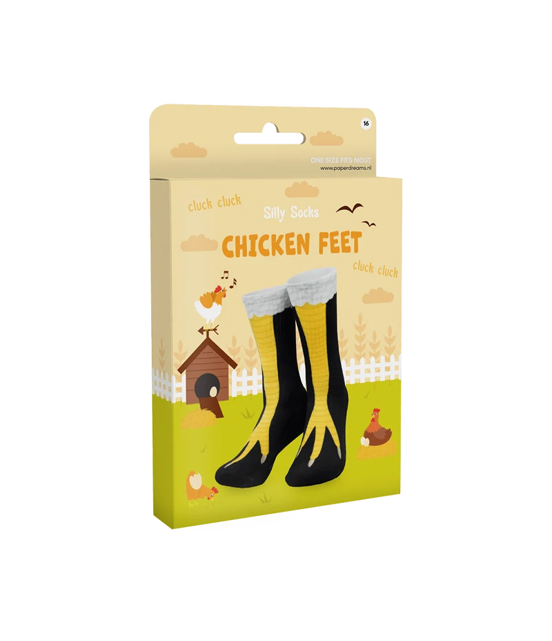 Lustige Socken mit Hühnerfüßen