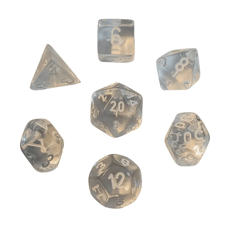 Chessex Translucent Clear - 7er Set