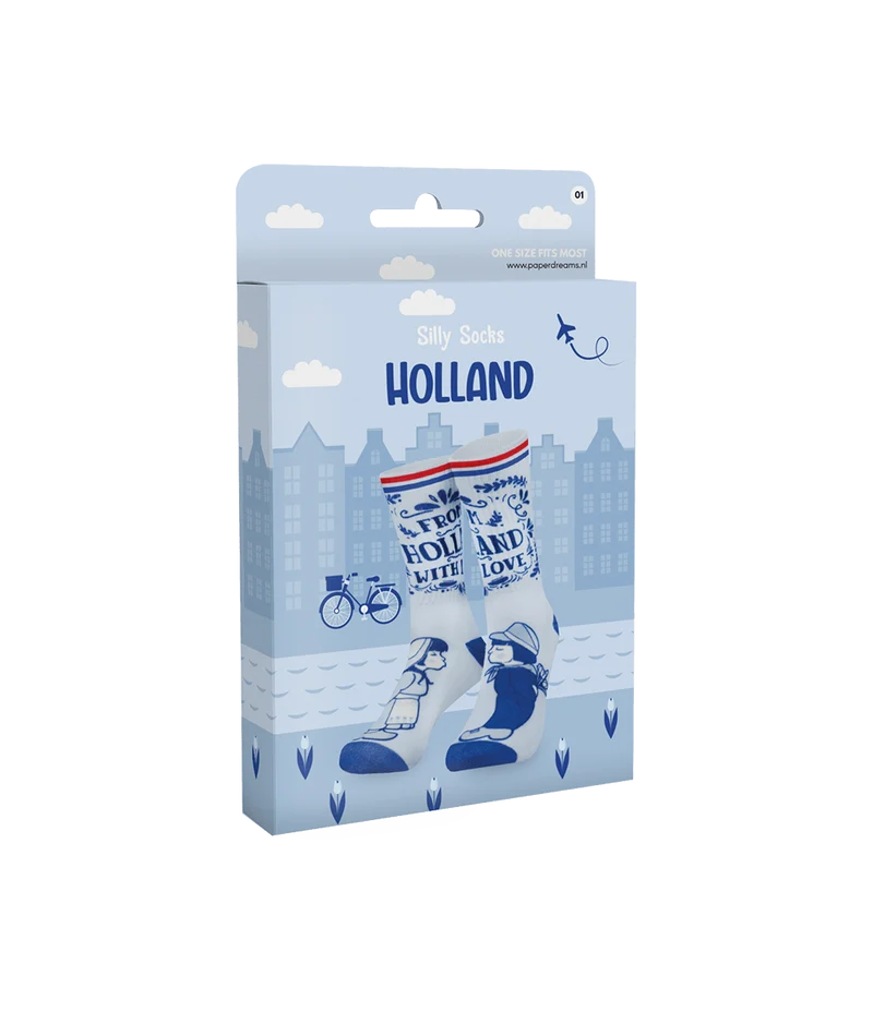 Niederlande Socken Blau Weiß Einheitsgröße