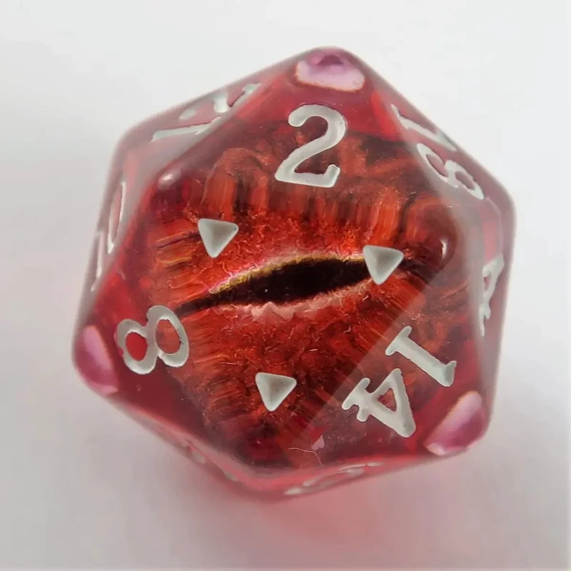 Drachenaugen-Würfel rot W20