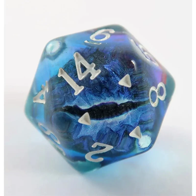 Drachenaugen-Würfel blau W20