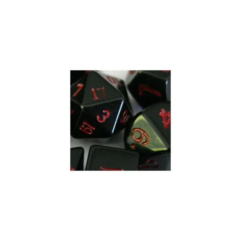 Crystal Caste Obsidian Würfel Set 14mm