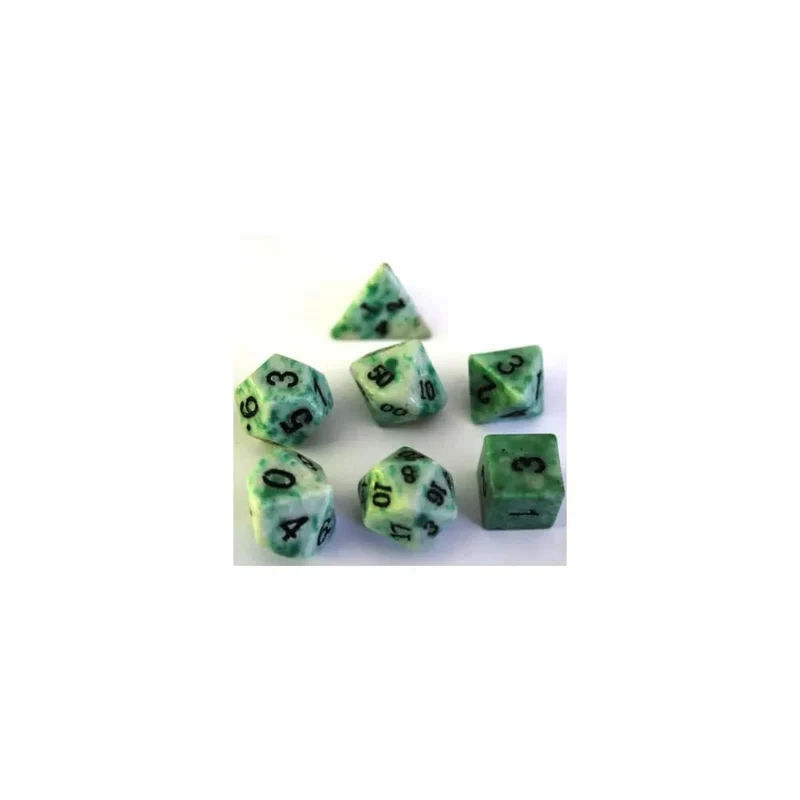 Crystal Caste Green Jade Würfel Set 14mm