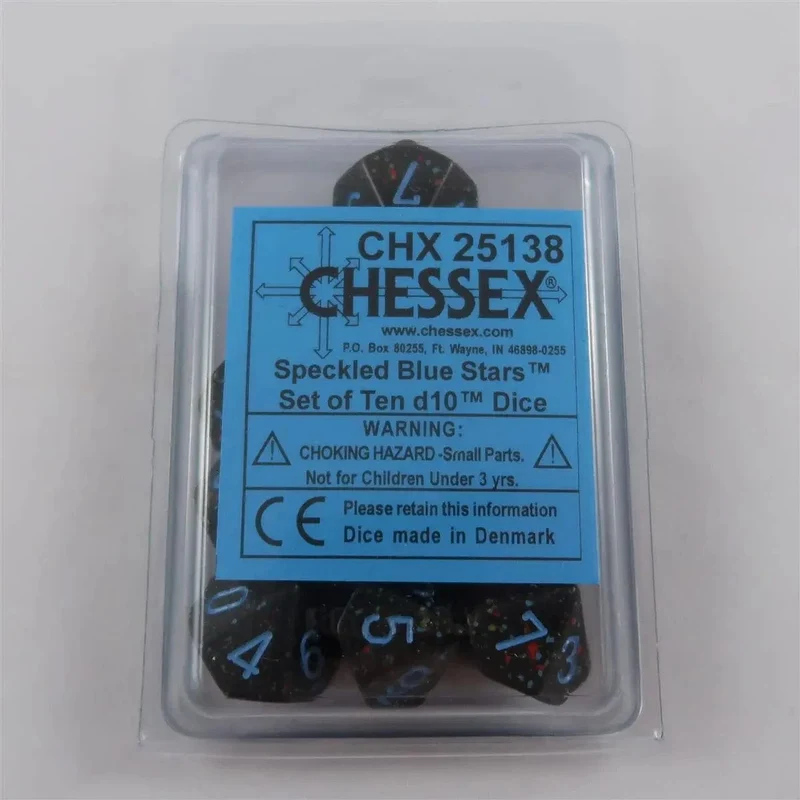 Chessex Speckled Blue Stars 10 x W10 Set
