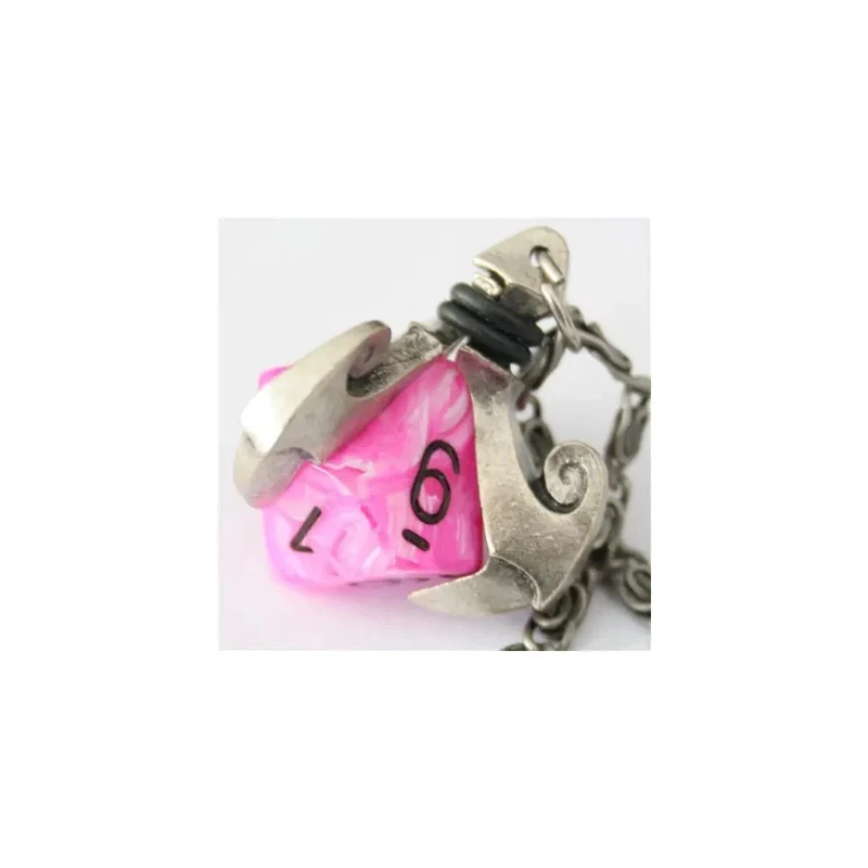 Chessex Silberner Anhänger W10 Mit Kette