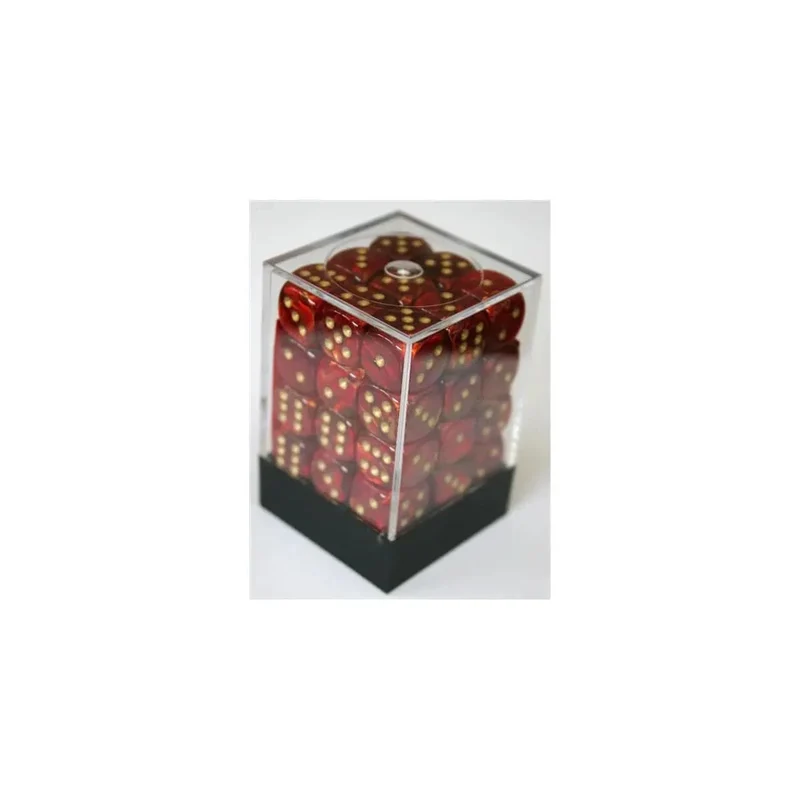 Chessex Scarab Scarlet/Gold W6 12mm Set