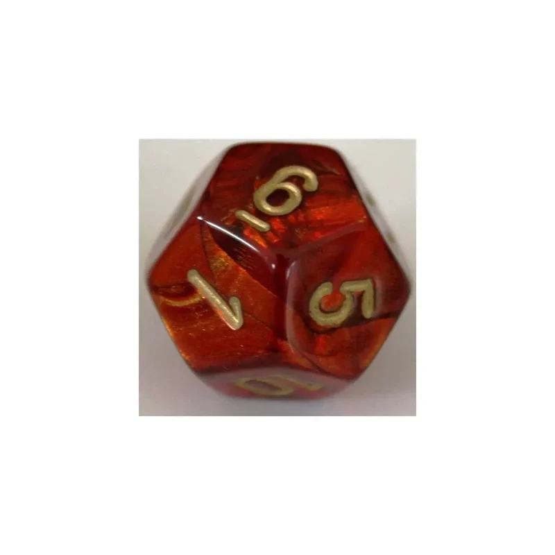 Chessex Scarab Scarlet/Gold W12