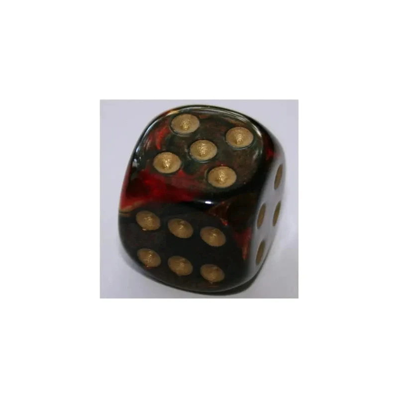 Chessex Scarab Blue-Blood/Gold W6 16mm