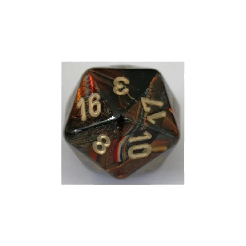 Chessex Scarab Blue-Blood/Gold W20