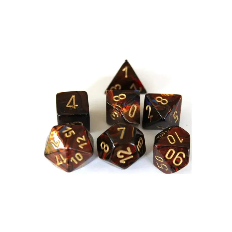 Chessex Scarab Blue-Blood/Gold Set
