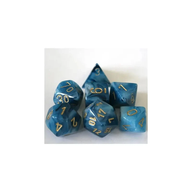 Chessex Phantom Teal/Gold Set