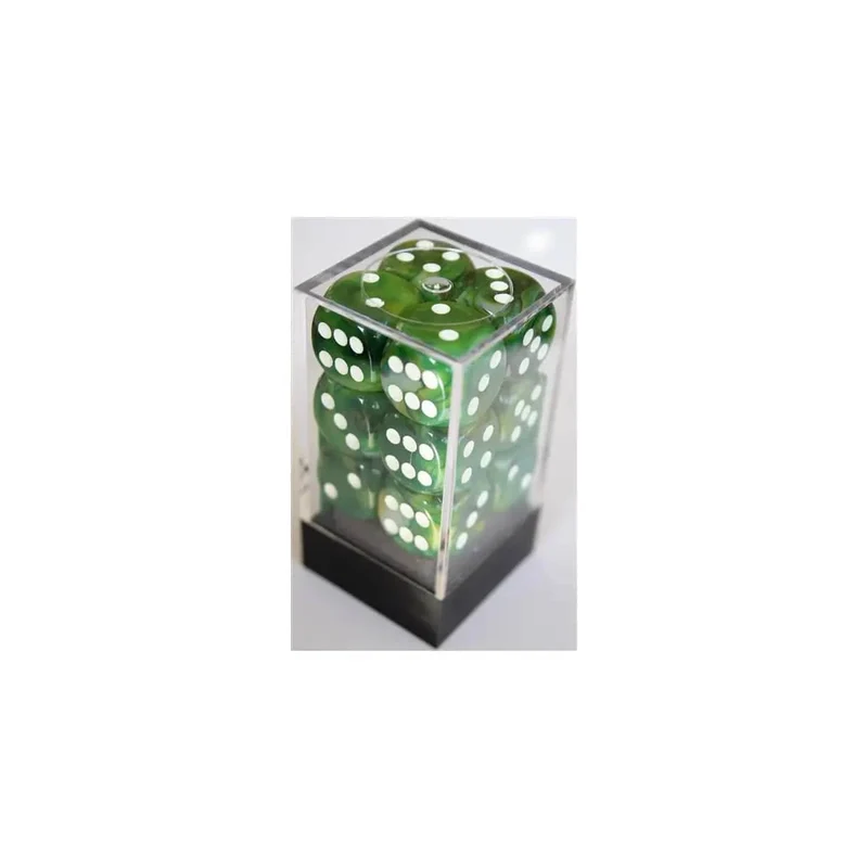 Chessex Phantom Green/White W6 16mm Set